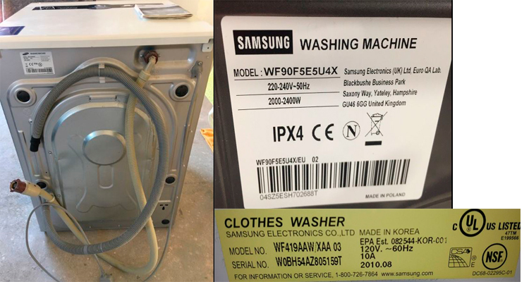 samsung washer serial number lookup